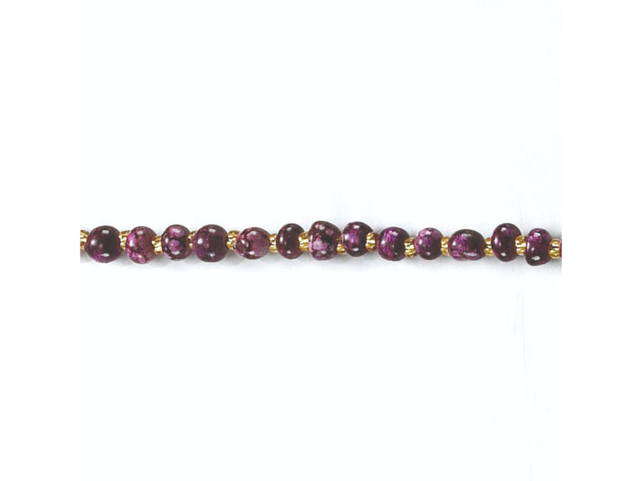 Prague bead chain in purple pearl